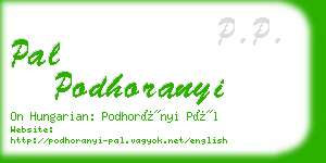 pal podhoranyi business card